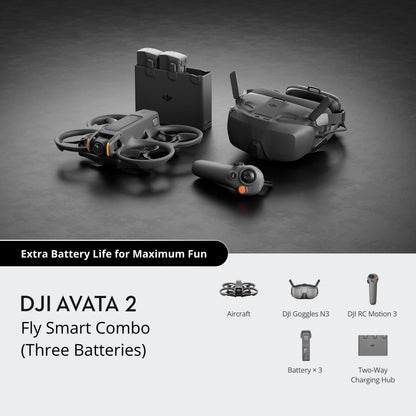 DJI Avata 2 Fly Smart Combo(Three Batteries)